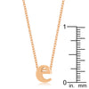 Rosegold Finish Initial E Pendant