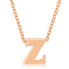 Rosegold Finish Initial Z Pendant