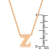 Rosegold Finish Initial Z Pendant