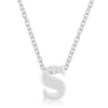 Silvertone Finish Initial S Pendant