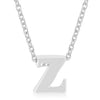 Silvertone Finish Initial Z Pendant