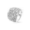 Multi Row Cubic Zirconia Fashion Ring