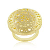 Textured Golden Saucer Ring