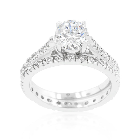Glistening Engagement Ring Set