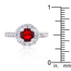 Garnet Halo Engagement Ring